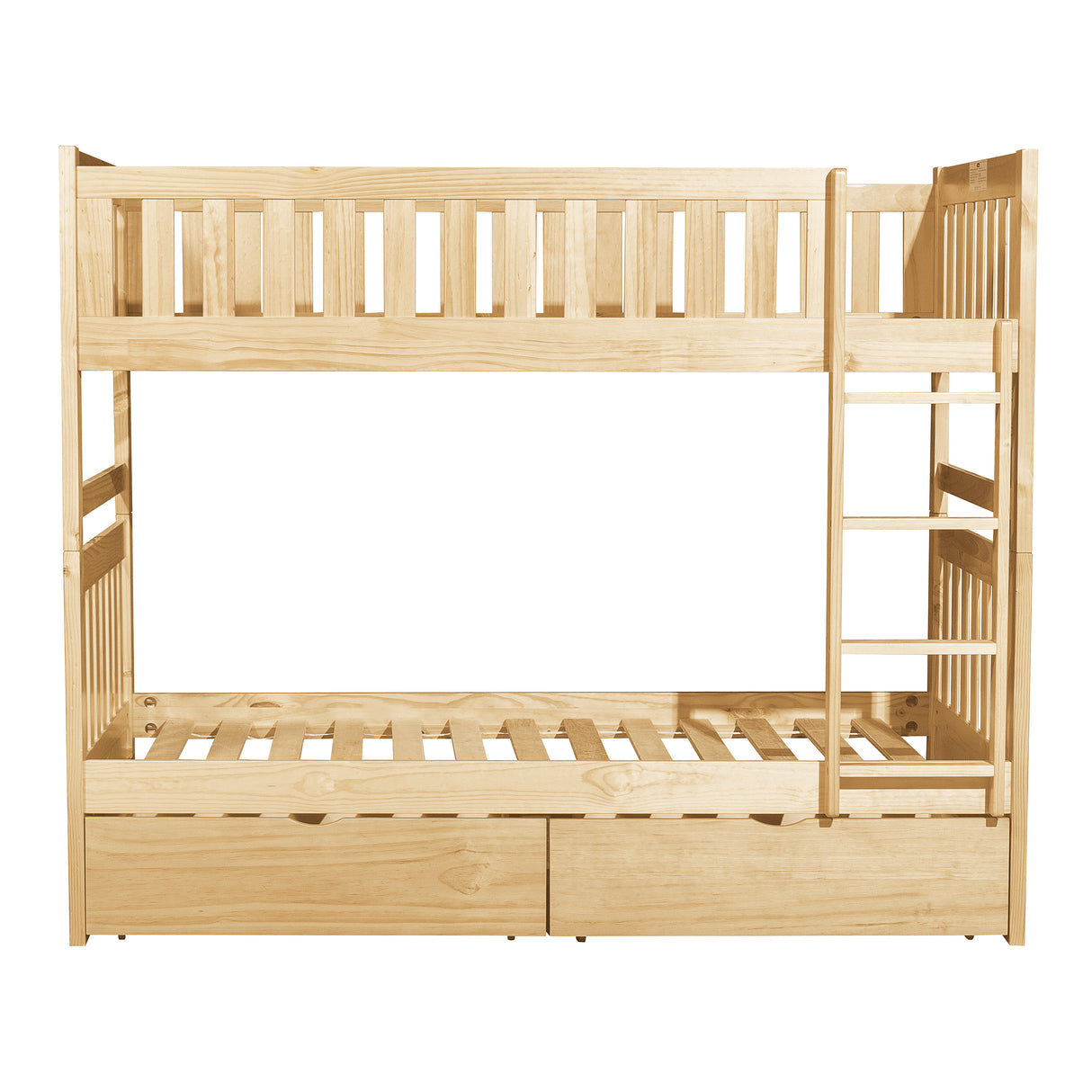 Bartly Pine Twin/Twin Bunk Bed with Storage Boxes from Homelegance - Luna Furniture