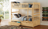 Bartly Pine Twin/Twin Bunk Bed with Storage Boxes from Homelegance - Luna Furniture
