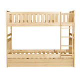 Bartly Pine Twin/Twin Bunk Bed with Twin Trundle from Homelegance - Luna Furniture