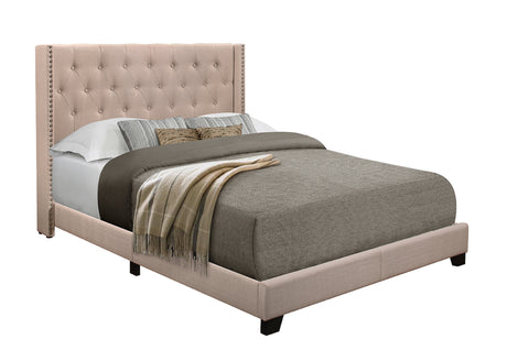 Barzini Beige Full Upholstered Bed from Homelegance - Luna Furniture