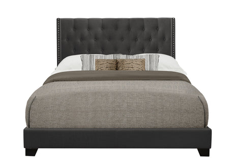 Barzini Dark Gray Full Upholstered Bed from Homelegance - Luna Furniture