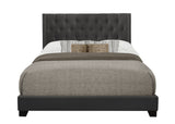 Barzini Dark Gray Queen Upholstered Bed from Homelegance - Luna Furniture