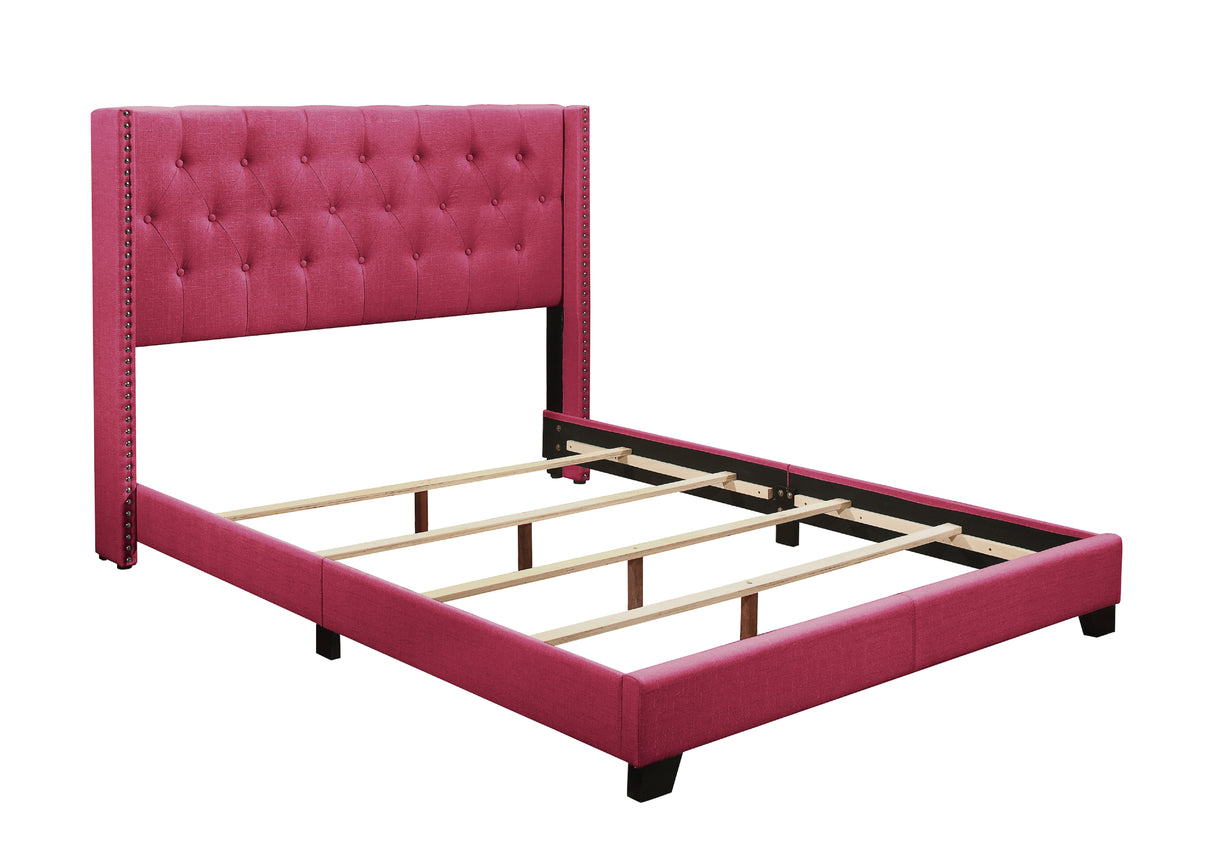 Barzini Pink Full Upholstered Bed from Homelegance - Luna Furniture