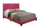 Barzini Pink Queen Upholstered Bed from Homelegance - Luna Furniture