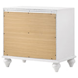 Barzini White 2-Drawer Nightstand from Coaster - Luna Furniture