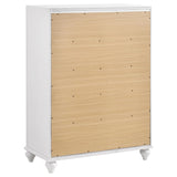 Barzini White 5-Drawer Chest from Coaster - Luna Furniture
