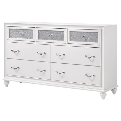 Barzini White 7-Drawer Dresser from Coaster - Luna Furniture