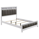 Barzini White Eastern King Upholstered Panel Bed from Coaster - Luna Furniture