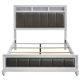 Barzini White Eastern King Upholstered Panel Bed from Coaster - Luna Furniture