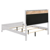 Barzini White Eastern King Upholstered Panel Bed from Coaster - Luna Furniture