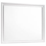 Barzini White Rectangle Dresser Mirror (Mirror Only) from Coaster - Luna Furniture