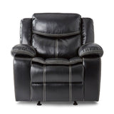 Bastrop Black Glider Reclining Chair from Homelegance - Luna Furniture