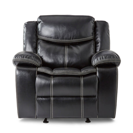 Bastrop Black Glider Reclining Chair from Homelegance - Luna Furniture
