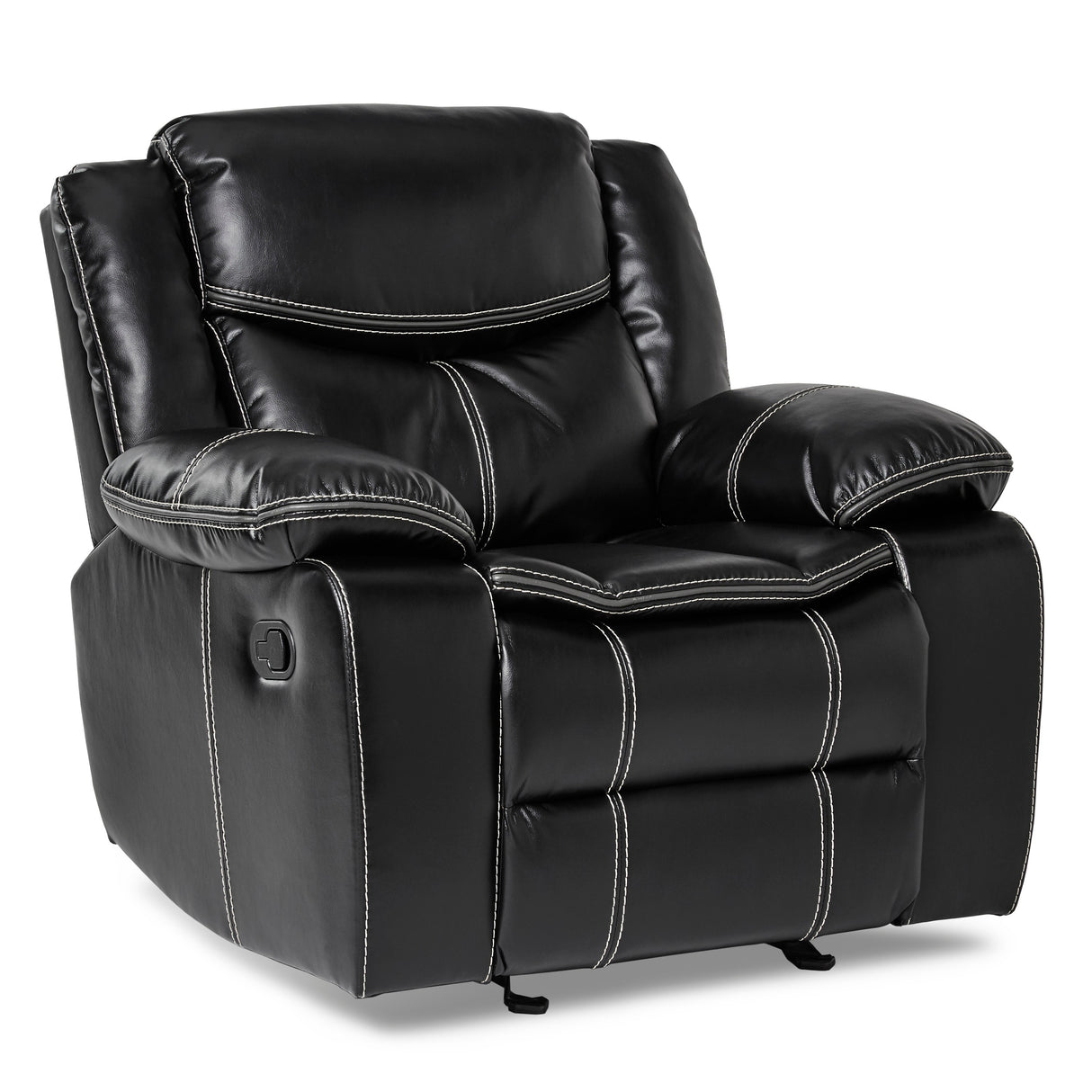 Bastrop Black Glider Reclining Chair from Homelegance - Luna Furniture