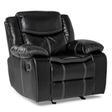 Bastrop Black Glider Reclining Chair from Homelegance - Luna Furniture