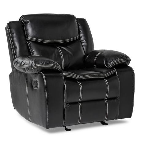 Bastrop Black Glider Reclining Chair from Homelegance - Luna Furniture