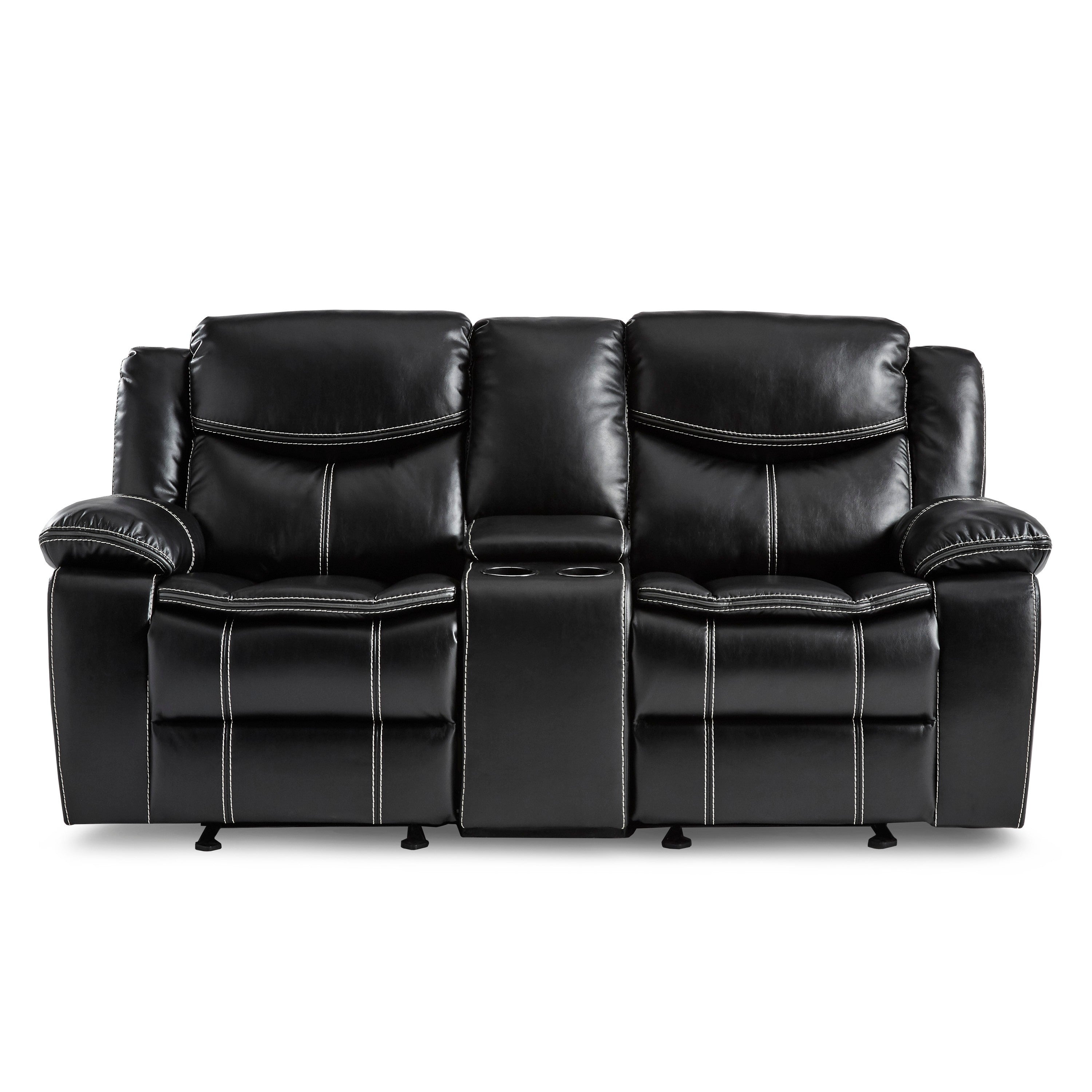 Bastrop Black Reclining Living Room Set - Luna Furniture