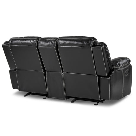 Bastrop Black Reclining Loveseat from Homelegance - Luna Furniture