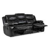 Bastrop Black Reclining Sofa from Homelegance - Luna Furniture