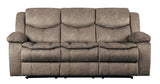 Bastrop Brown Fabric Double Reclining Sofa from Homelegance - Luna Furniture