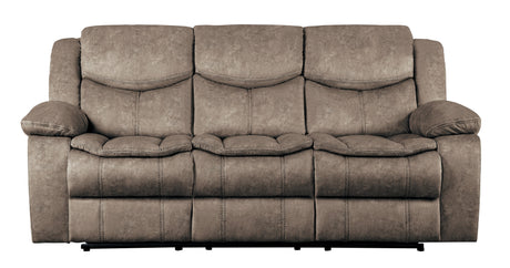 Bastrop Brown Fabric Double Reclining Sofa from Homelegance - Luna Furniture
