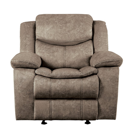 Bastrop Brown Fabric Glider Reclining Chair from Homelegance - Luna Furniture