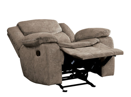 Bastrop Brown Fabric Glider Reclining Chair from Homelegance - Luna Furniture