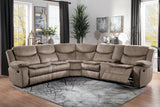 Bastrop Brown Microfiber Reclining Sectional from Homelegance - Luna Furniture