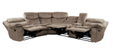Bastrop Brown Microfiber Reclining Sectional from Homelegance - Luna Furniture