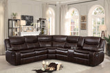 Bastrop Brown Reclining Sectional from Homelegance - Luna Furniture
