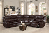 Bastrop Brown Reclining Sectional from Homelegance - Luna Furniture