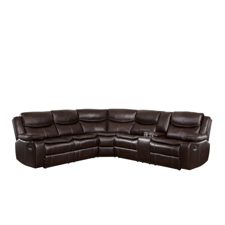 Bastrop Brown Reclining Sectional from Homelegance - Luna Furniture