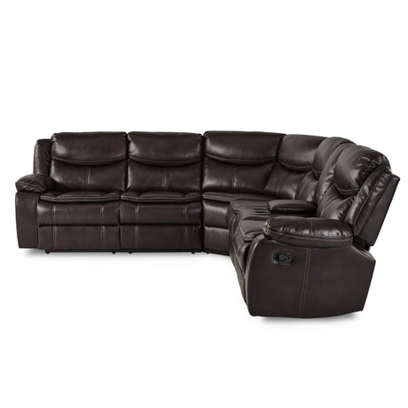 Bastrop Brown Reclining Sectional from Homelegance - Luna Furniture