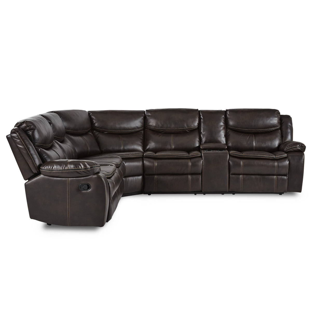 Bastrop Brown Reclining Sectional from Homelegance - Luna Furniture