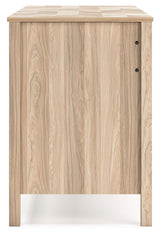 Battelle Tan 60" Home Office Desk from Ashley - Luna Furniture