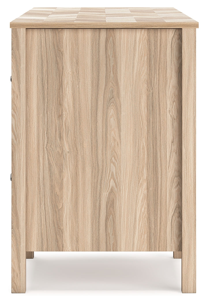 Battelle Tan 60" Home Office Desk from Ashley - Luna Furniture