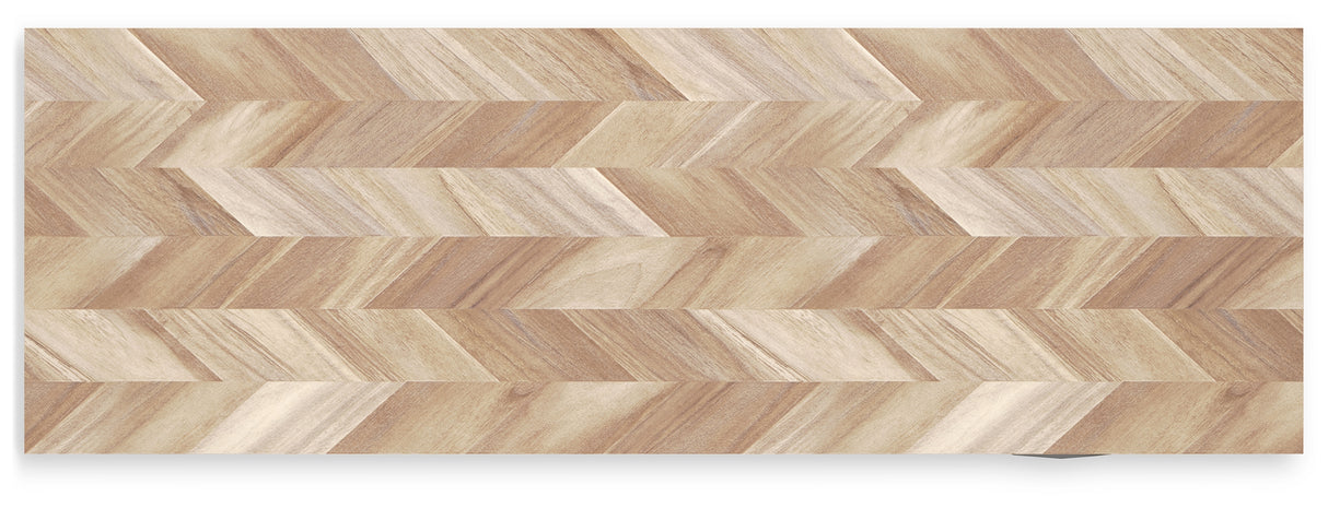 Battelle Tan 60" Home Office Desk from Ashley - Luna Furniture