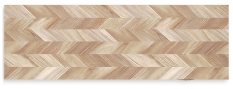 Battelle Tan 60" Home Office Desk from Ashley - Luna Furniture