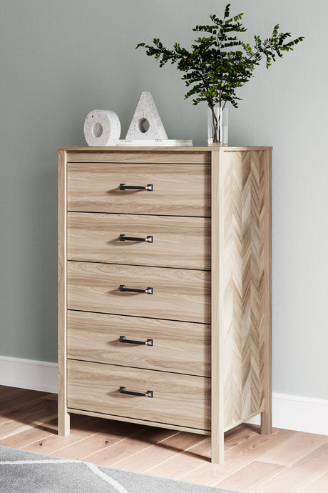 Battelle Tan Chest of Drawers from Ashley - Luna Furniture