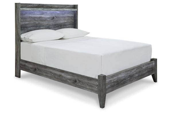 Baystorm Gray Full LED Panel Bed