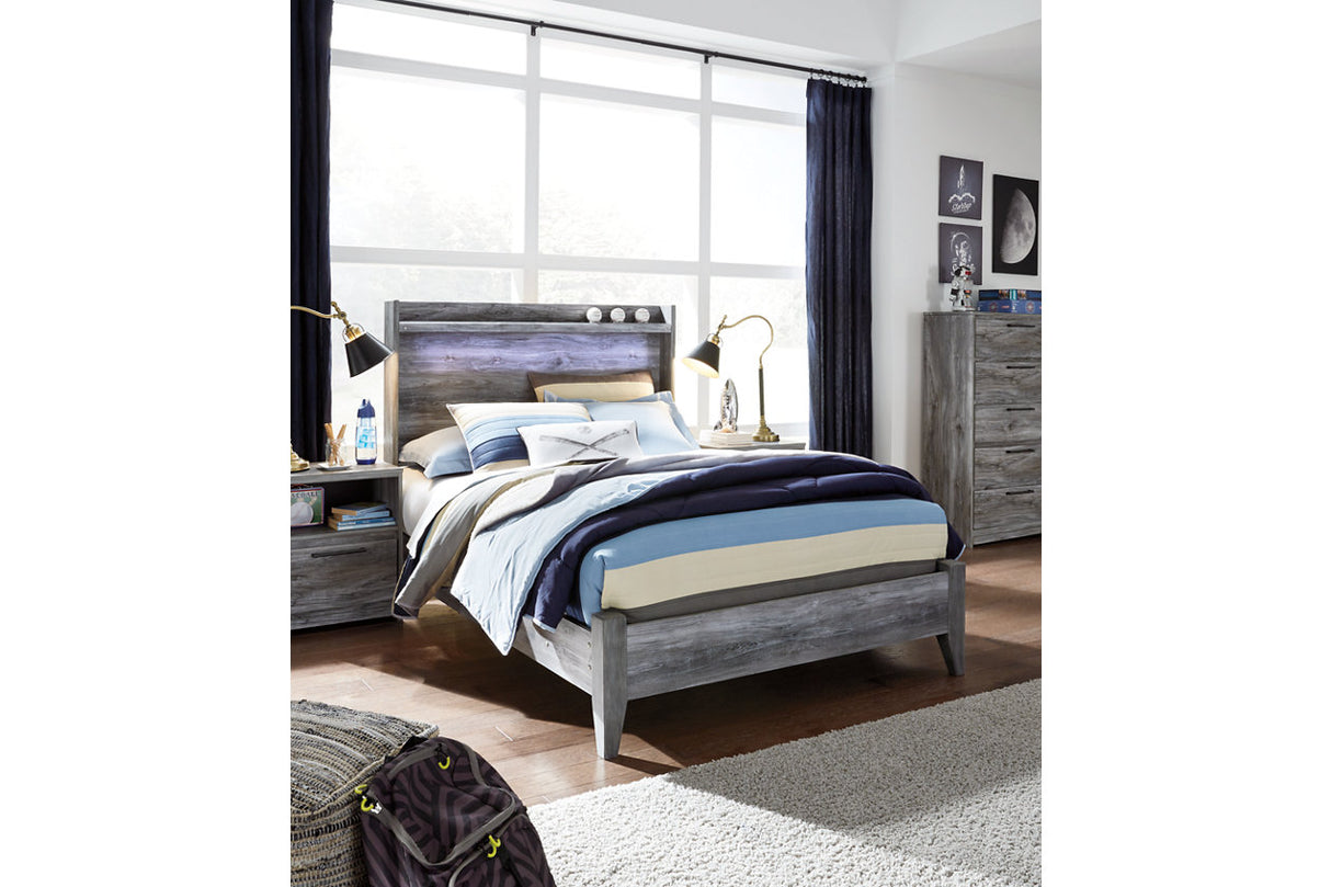 Baystorm Gray Full LED Panel Bed from Ashley Furniture - Luna Furniture