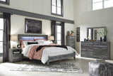 Baystorm Gray LED Panel Bedroom Set from Ashley - Luna Furniture