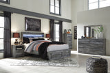 Baystorm Gray LED Storage Platform Bedroom Set from Ashley - Luna Furniture