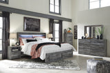 Baystorm Gray LED Storage Platform Bedroom Set from Ashley - Luna Furniture