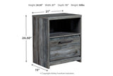 Baystorm Gray Nightstand from Ashley - Luna Furniture