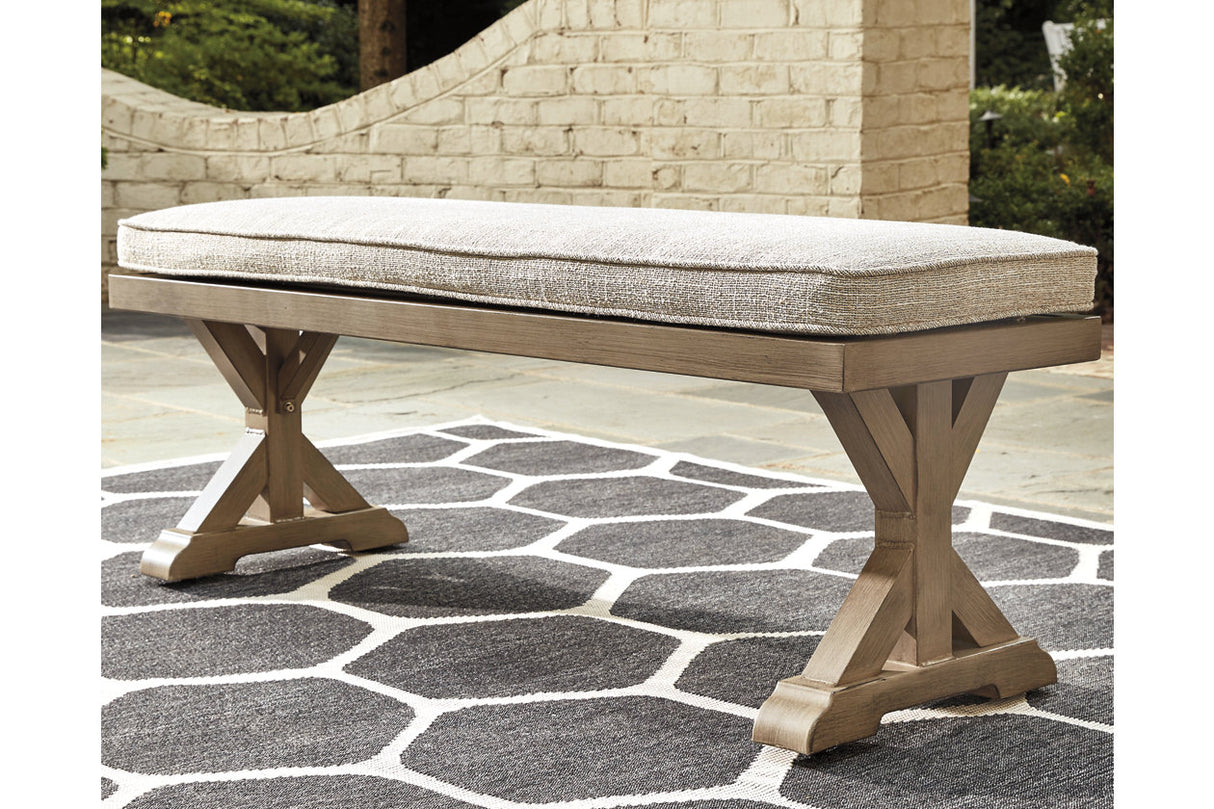 Beachcroft Beige Bench with Cushion from Ashley - Luna Furniture