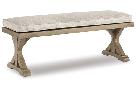 Beachcroft Beige Bench with Cushion from Ashley - Luna Furniture