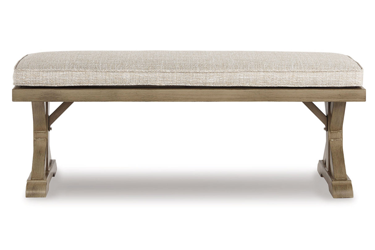 Beachcroft Beige Bench with Cushion from Ashley - Luna Furniture