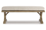 Beachcroft Beige Bench with Cushion from Ashley - Luna Furniture