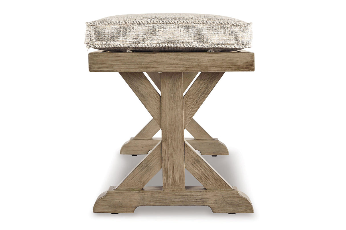 Beachcroft Beige Bench with Cushion from Ashley - Luna Furniture